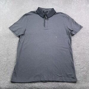 NEW Express Polo Shirt Mens Large Tall Grey Knit Cotton Preppy NWT